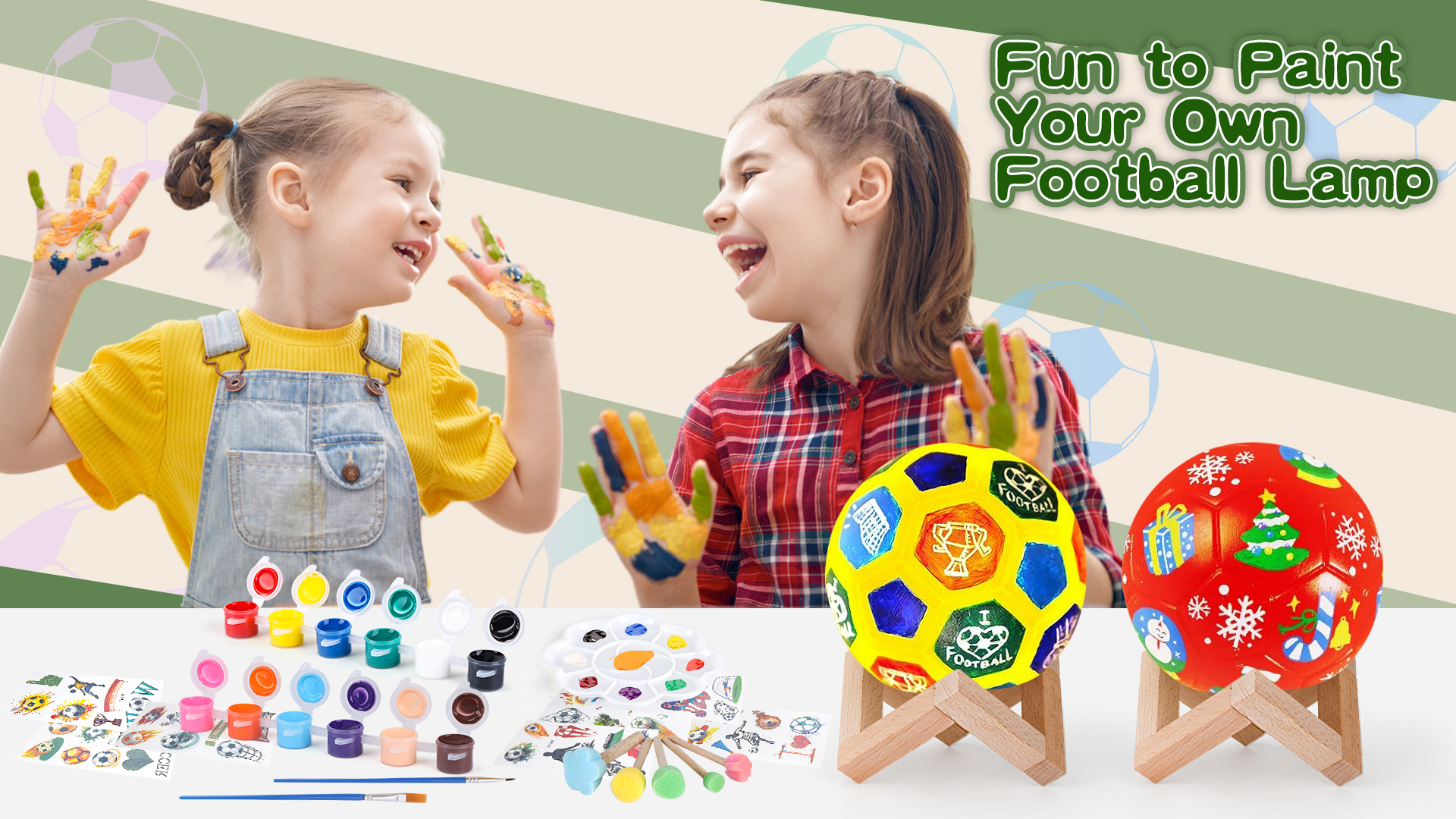 Fußball Bastelset Für Kinder - DIY 3D Fußball Lampe Mit 6 Bällen