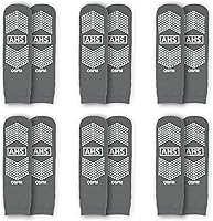 Vista 3 de American Hospital Supply Grippy Socks Gray One Size Fits Most Non Skid Socks 6 Pairs of Anti-Slip Socks Assorted