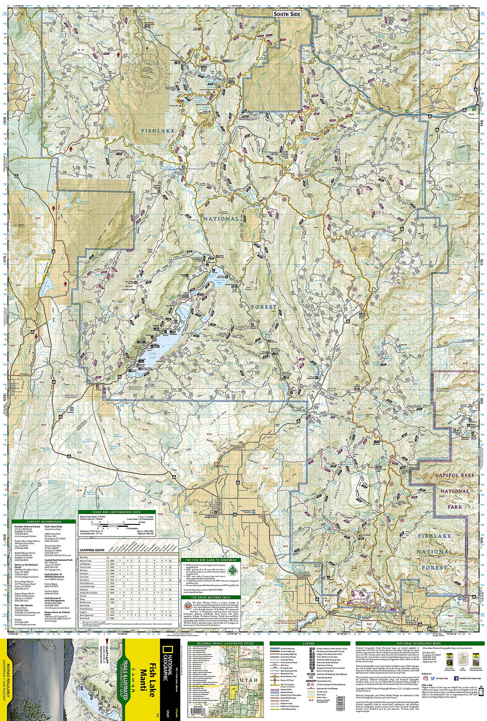 Fish Lake, Manti (National Geographic Trails Illustrated Map) - Image 4