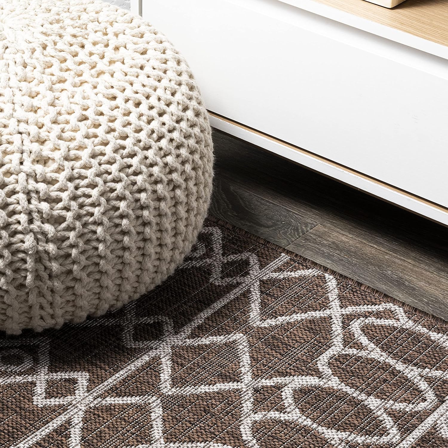 JONATHAN Y Tribal Bohemian Indoor Outdoor Runner Rug 2X10 Brown/Beige, Kafel for Backyard, Patio, Porch, Easy-Cleaning, High Traffic, Pet-Friendly, Non-Shedding (SMB130B-210)