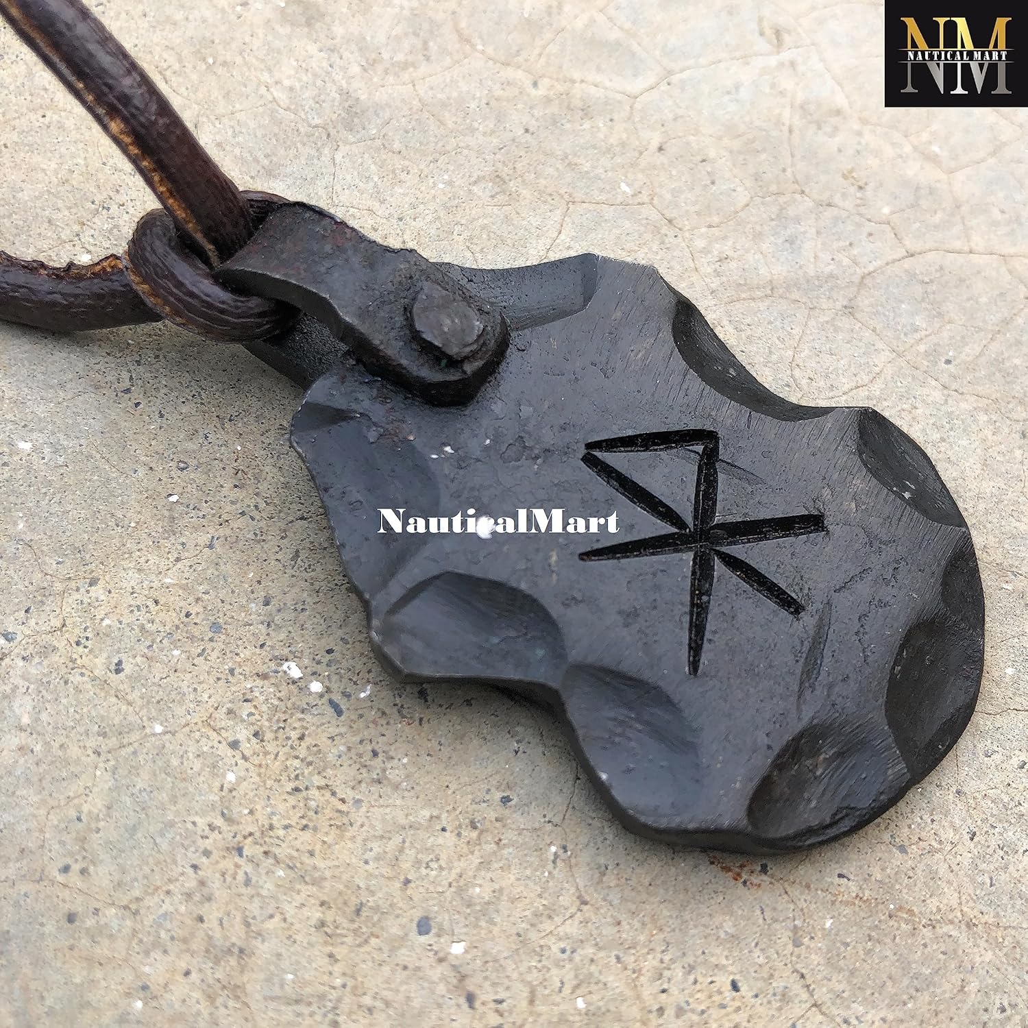 Hand Forged Iron Love Rune Pendant Viking Runic Amulet Nordic Pendant Talisman Necklace Norse Runes Jewelry
