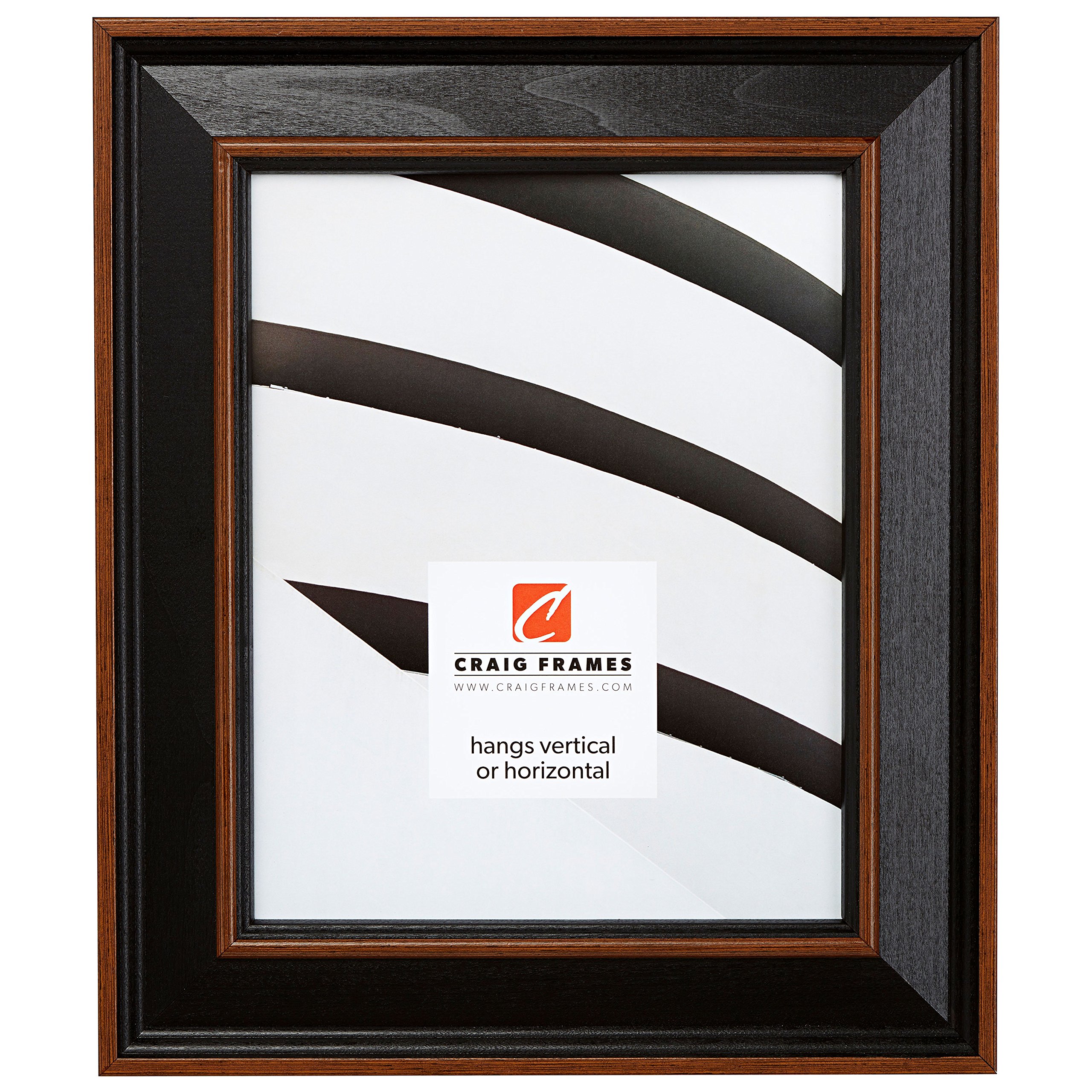 Craig Frames 16x20 Picture Frame for Wall Decor, Black & Brown Country Wide Wood Frame