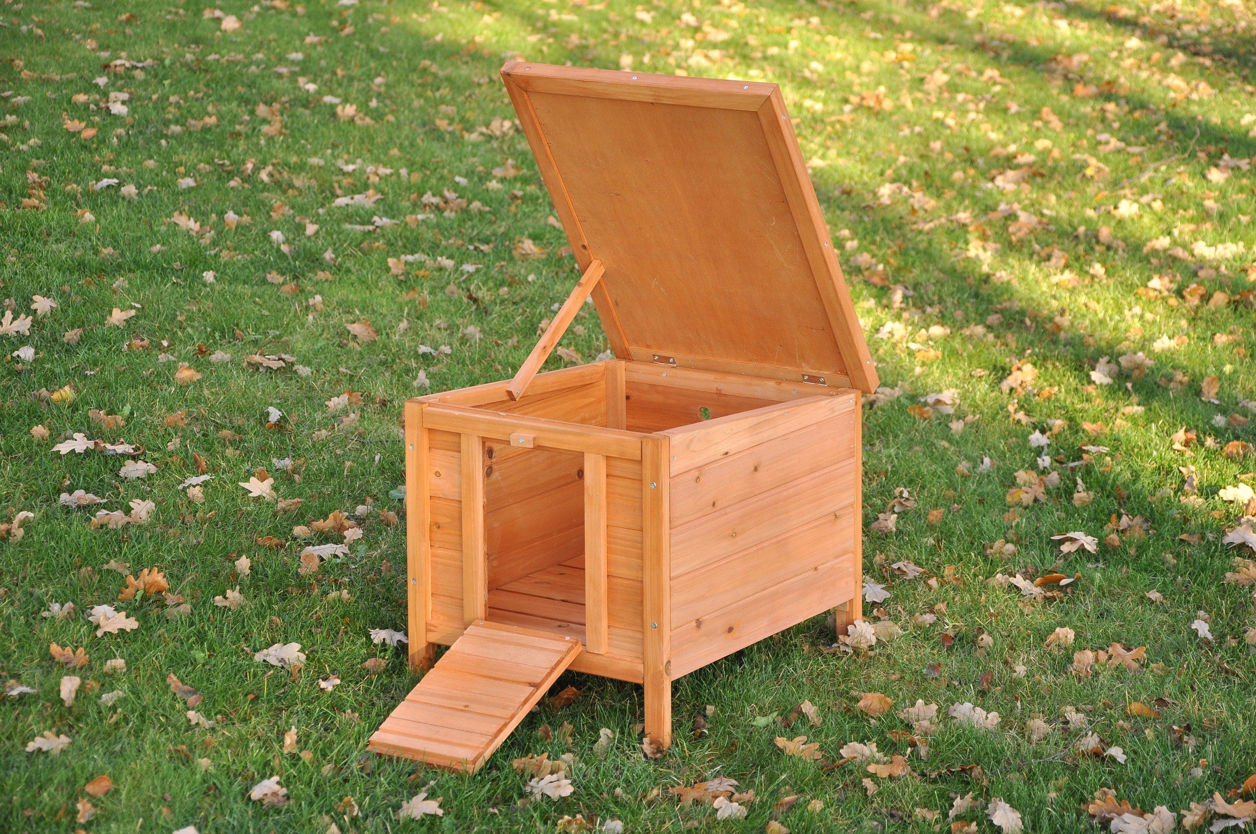 nanook Maison Cage clapier pour Petits Animaux Choupinou - 42 x 51 x 43 cm (LxPxH) Couleur Bois Naturel