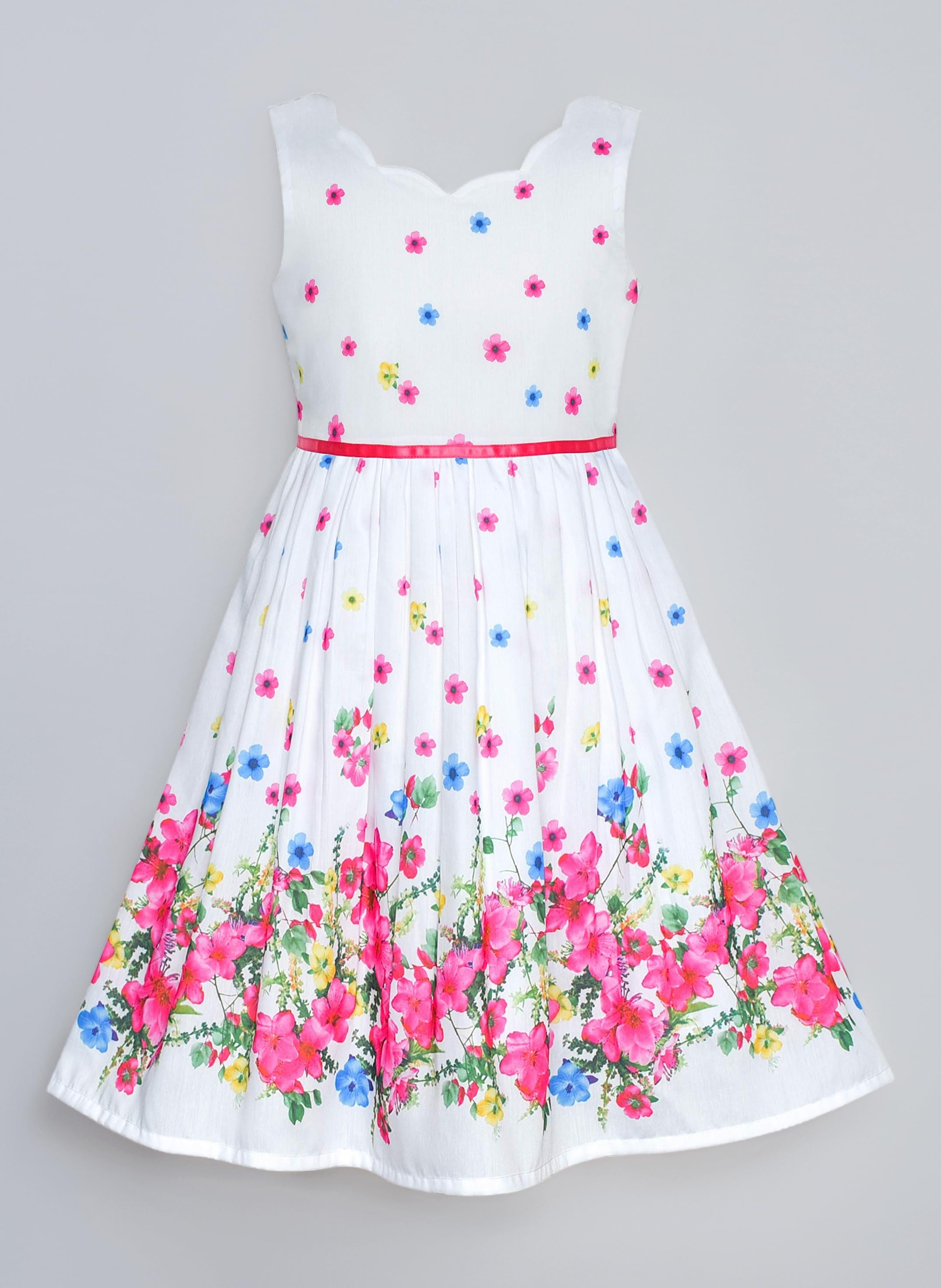 Girls Dress Purple Sunflower Green Leaves Butterfly