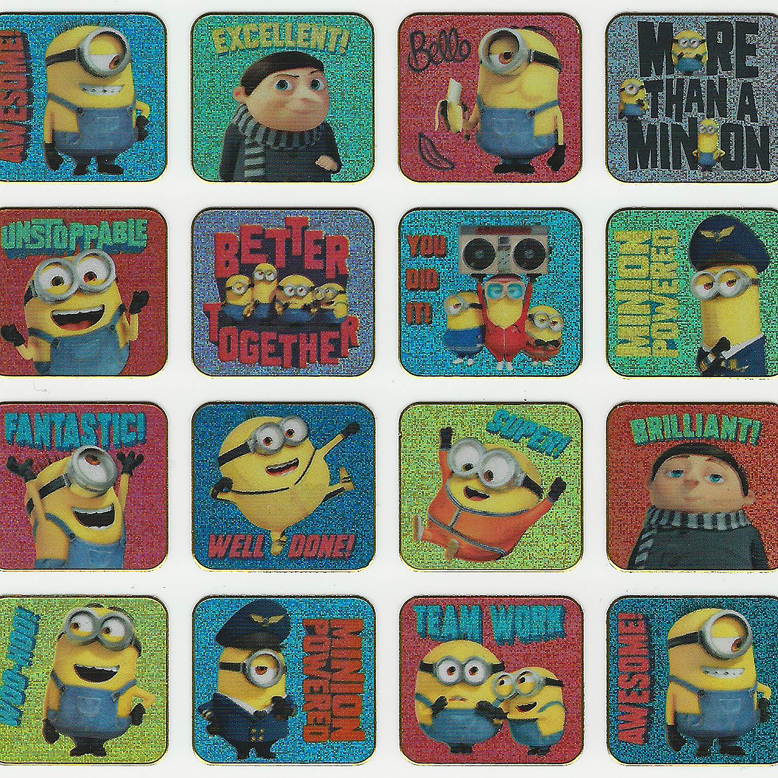 Paper Projects 01.70.30.033 Minions: The Rise of Gru Reward Include 56 Adesivi Scintillanti, la Tabella Colorata è Lavabile, Blu/Verde, 29,7 cm x 42 cm