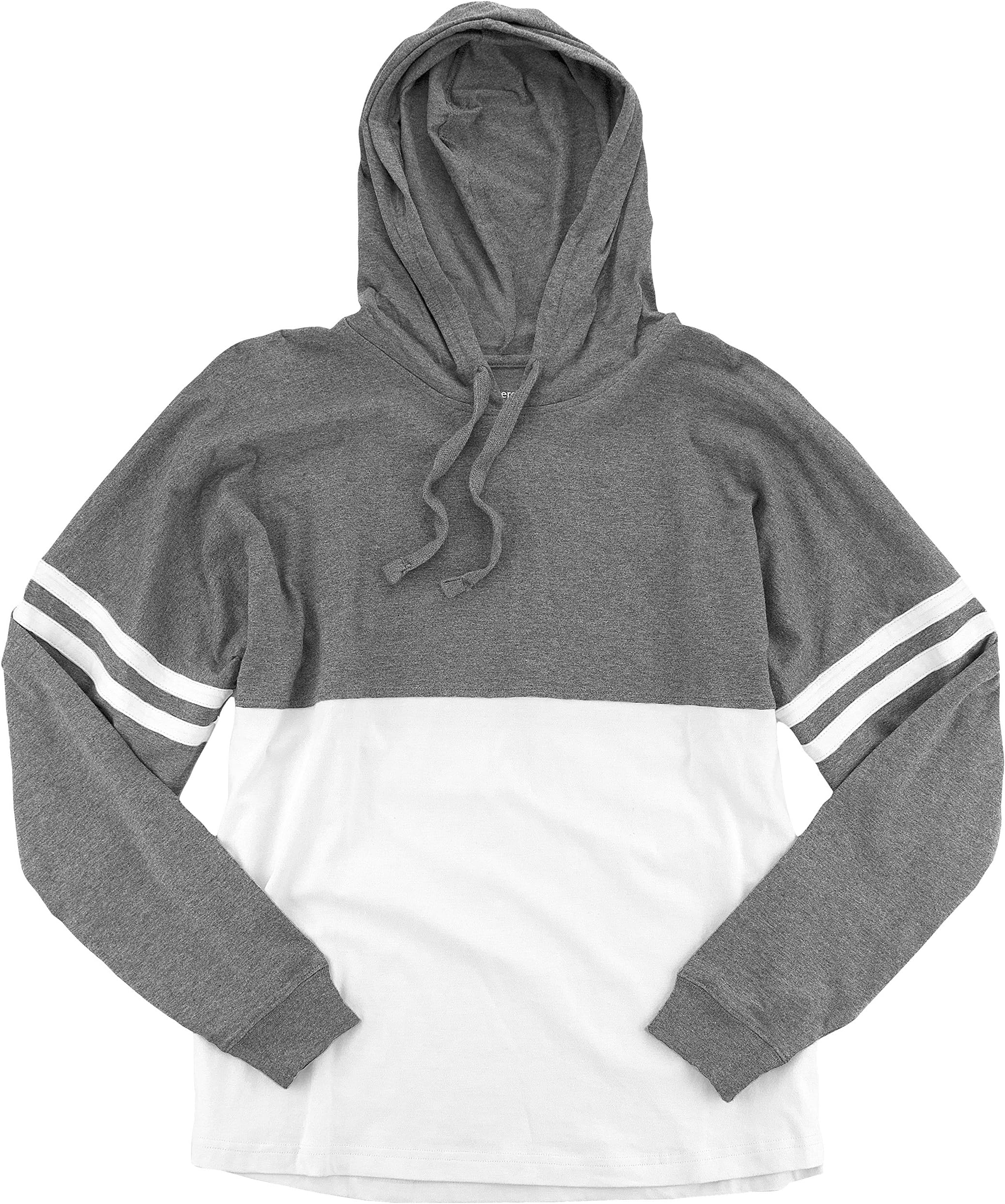 HTC Set: Hooded Pom Pom Jersey Spirit Top Sweatshirt & HTC Care Guide, White-XS