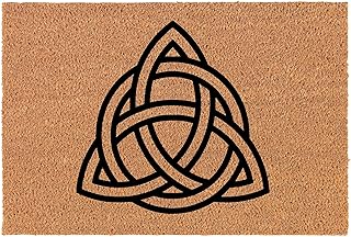 Coir Doormat Front Door Mat New Home Closing Housewarming Gift Triquetra Symbol Celtic Knot (30