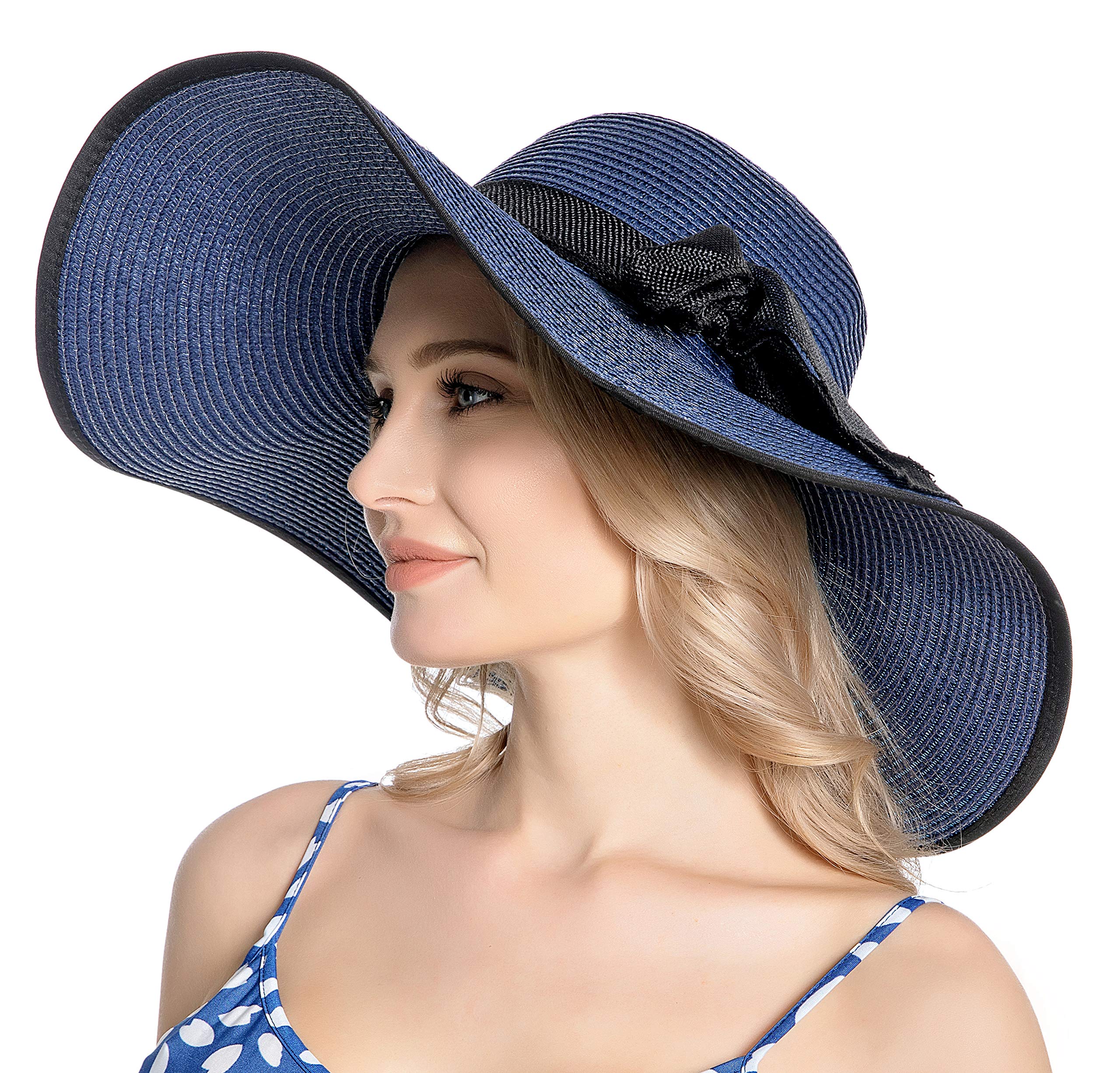 NobleScore Lullaby Cappello Da Sole Con Visiera E Tesa Larga Arrotolabile – Protezione UV Taglia Unica Blu