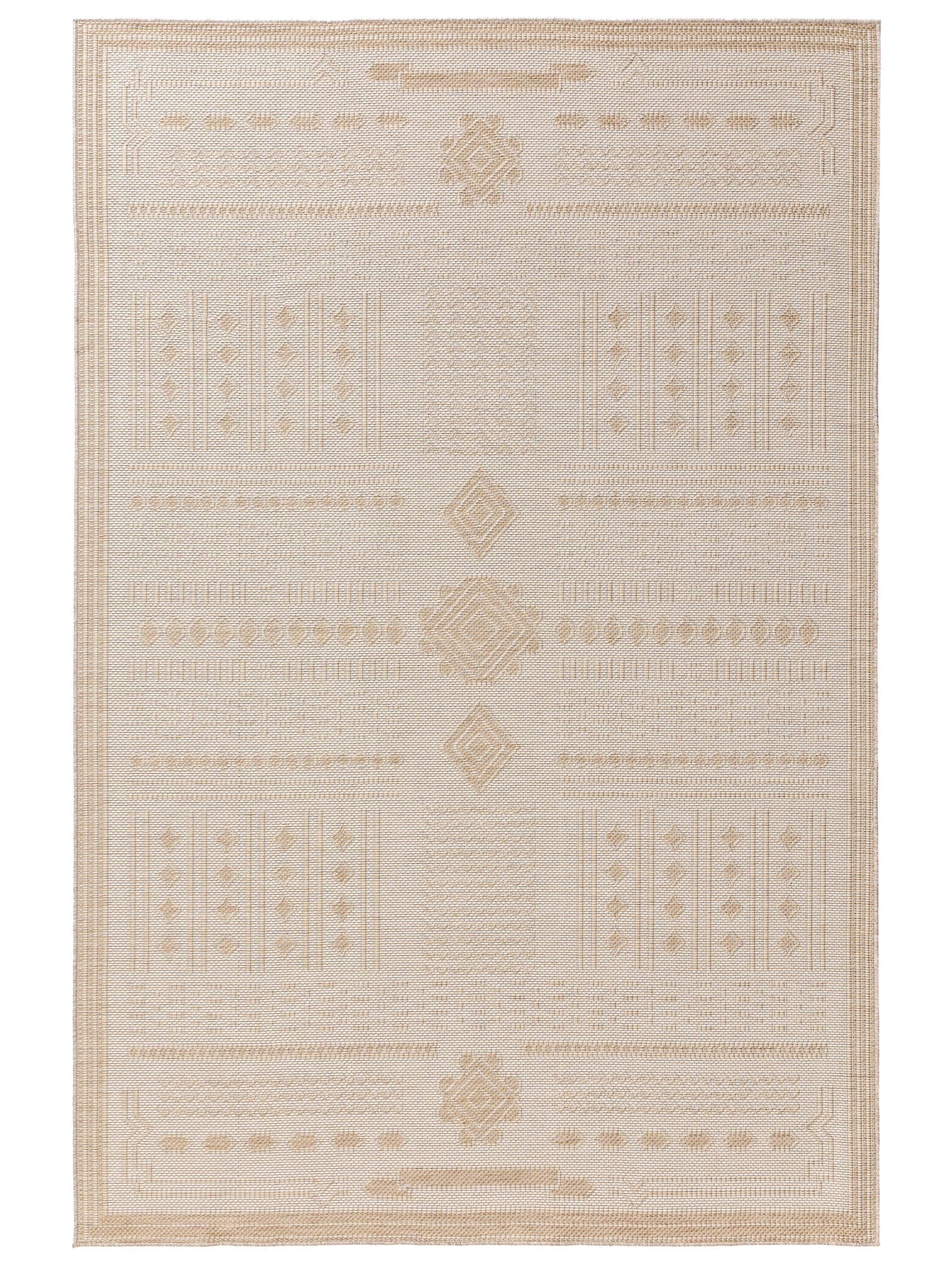 Tapis fibre synthétique Benuta Nest Bronco beige géométrique et minimaliste