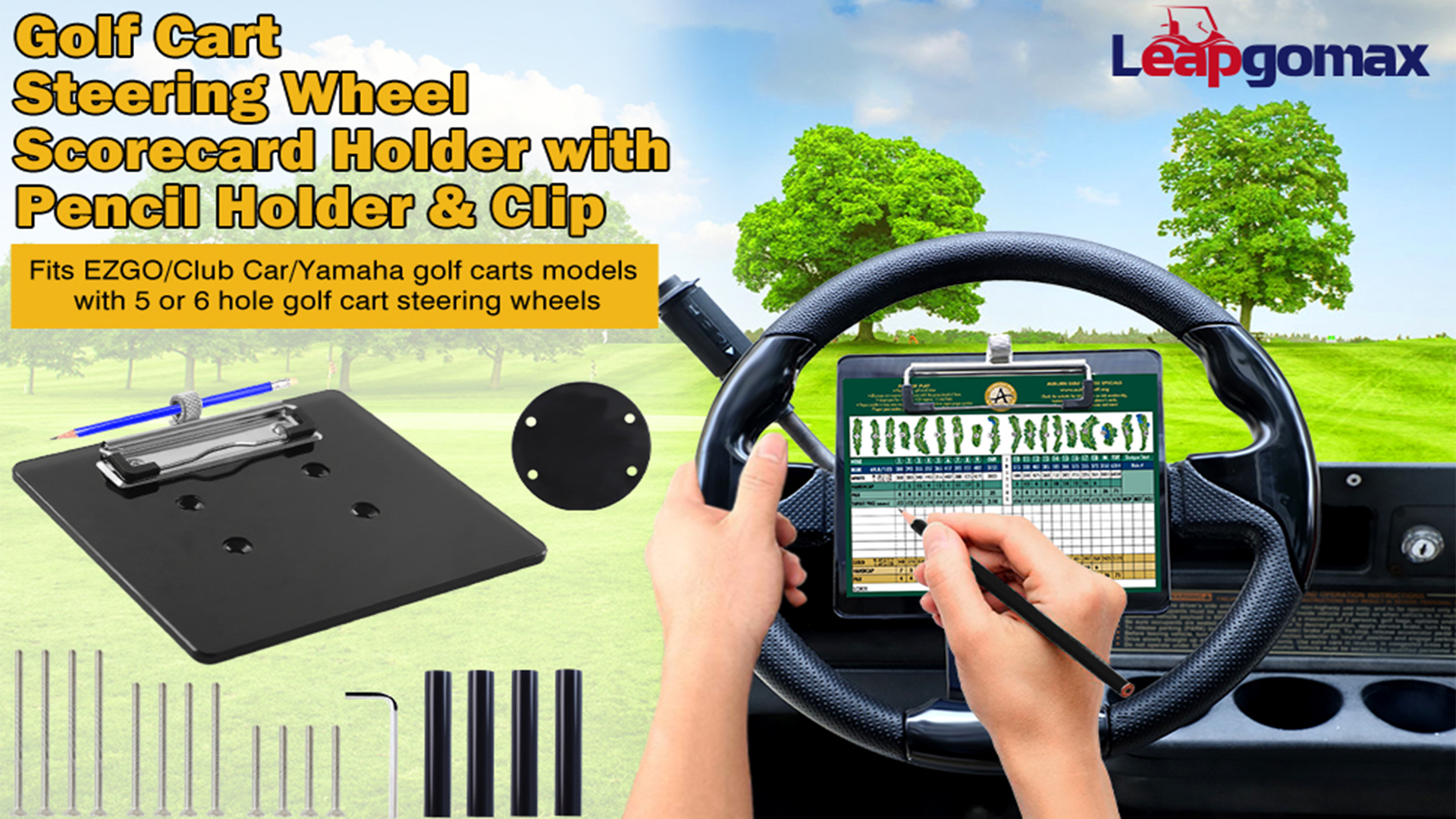 ゴルフレッスンカード携帯用 Amazon.com : LEAPGOMAX Golf Cart Scorecard Holder with Pen