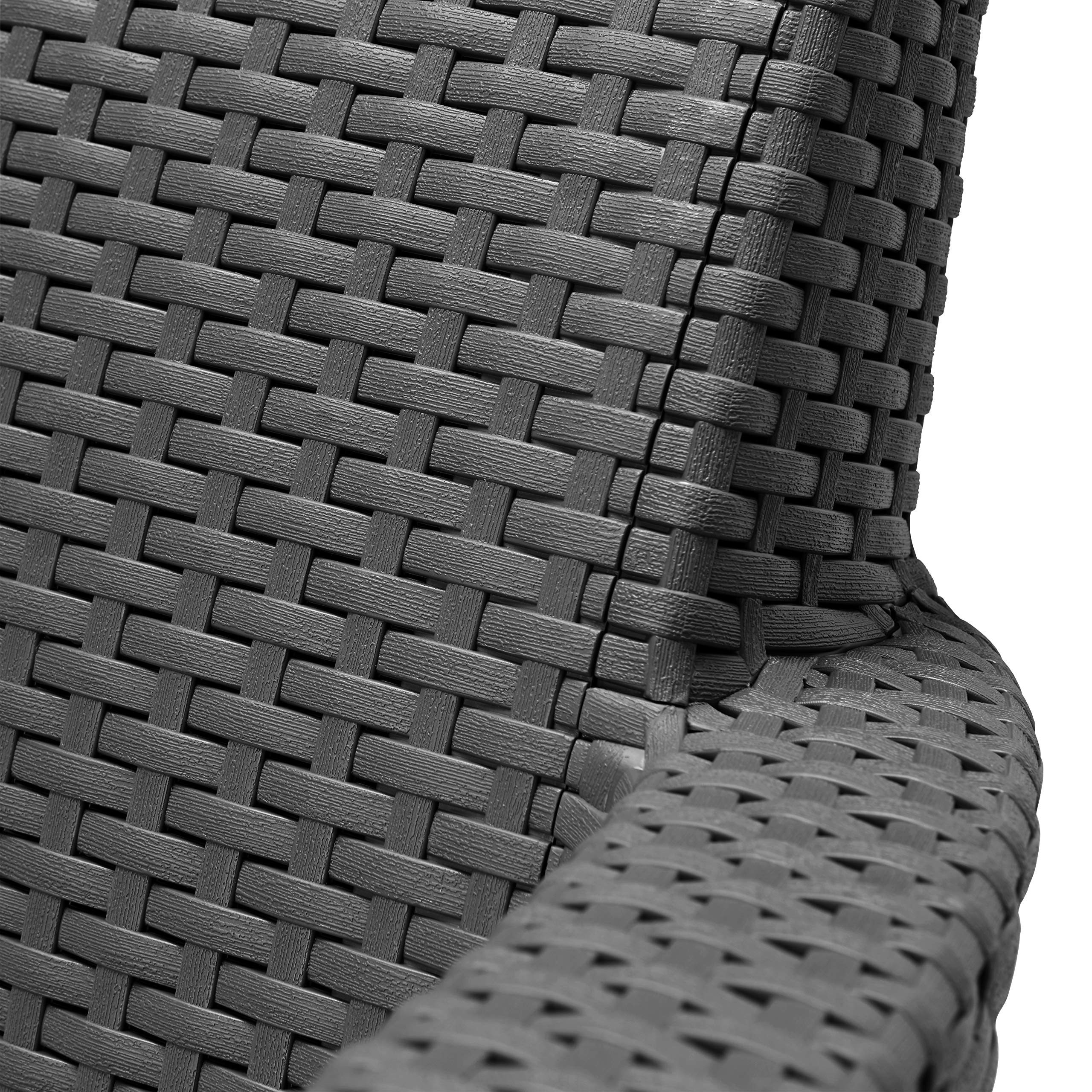 Keter Salemo Canapé d'extérieur 3 Places, Coussins Inclus Graphite