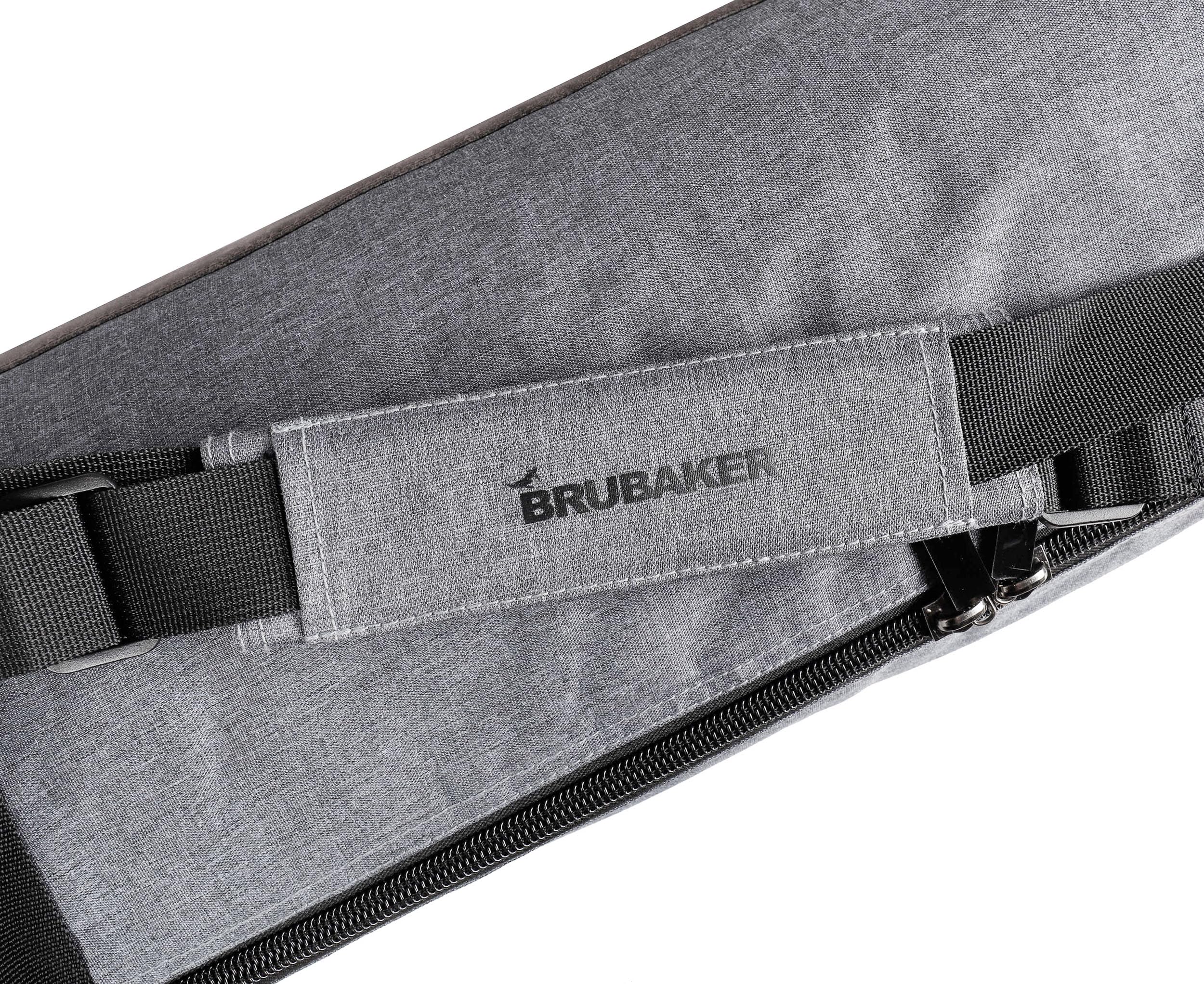BRUBAKER Skitasche Carver Performance Grau Schwarz - Gepolsterter Skisack für 1 Paar Ski und Stöcke - Reißfester Ski Bag - 170 cm oder 190 cm
