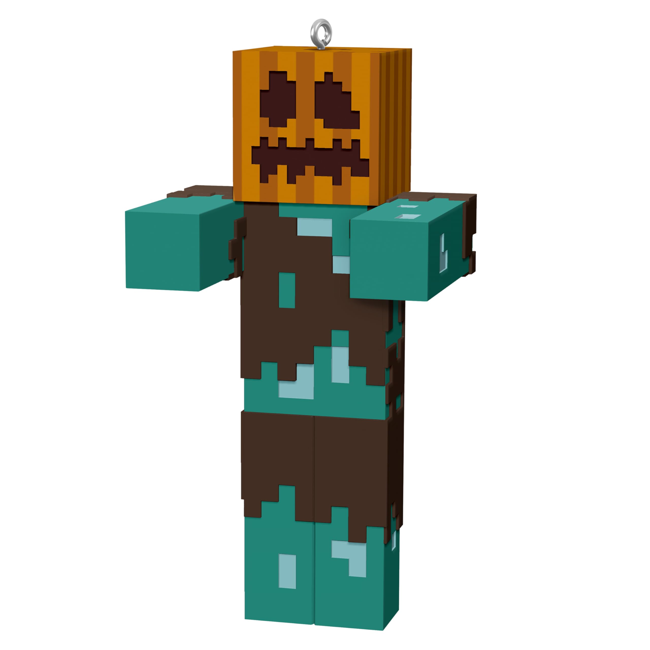 Hallmark Keepsake Halloween Ornament 2024, Minecraft Drowned with Carved Pumpkin, Gifts for Gamers