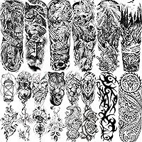 Vista 14 de Tatuajes temporales, diseño de flor 009