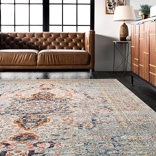 Miniatura 7 de nuLOOM Sarita - Tapete persa envejecido