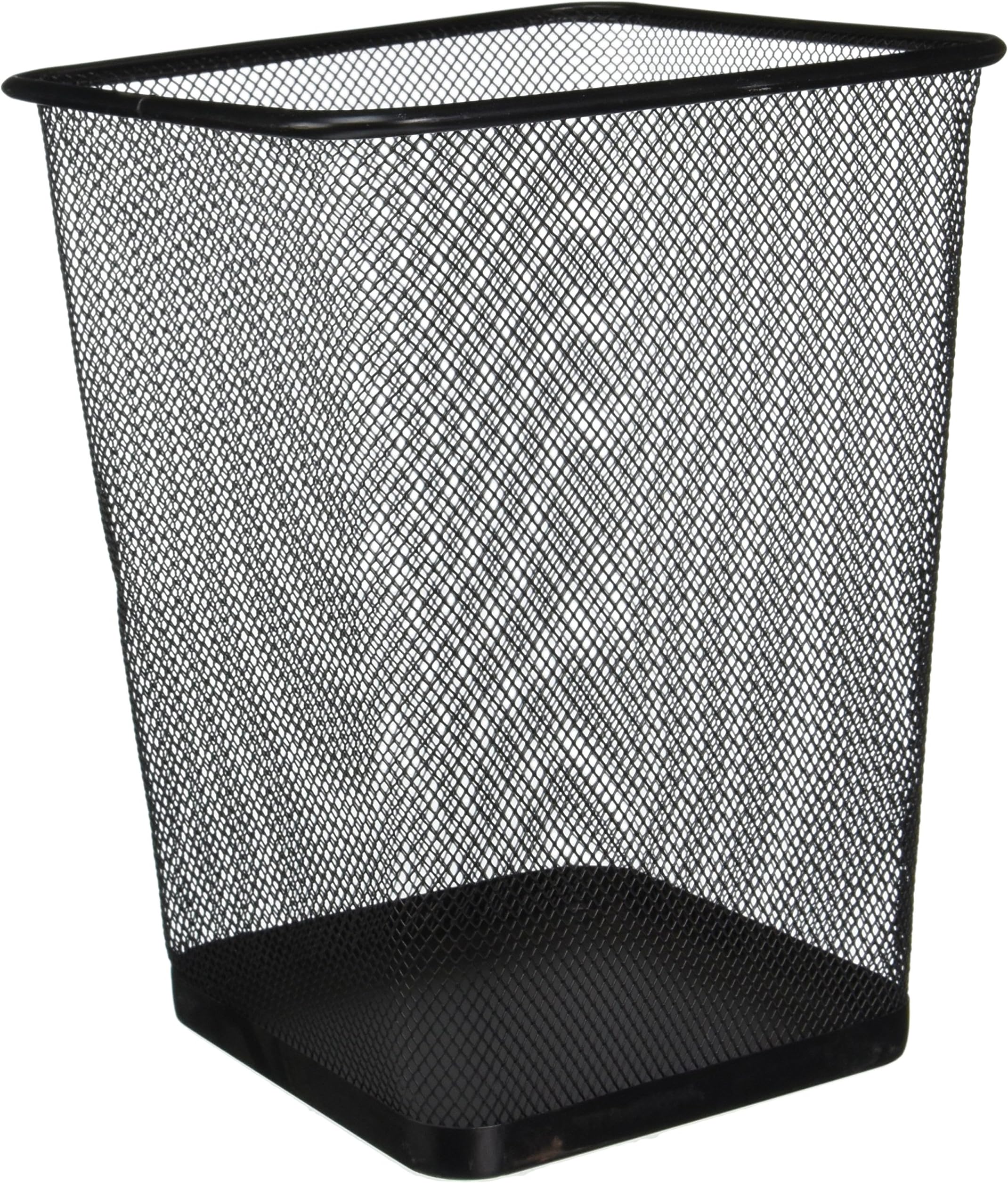 Aojia Rectangular Waste Bin,Steel Mesh,8.7"x8.3"x11.4h,Black Ly-9105c