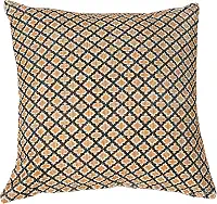 Creative Co-Op Capa de almofada com estampa geométrica de veludo cotelê quadrado de 50,8 cm, multi