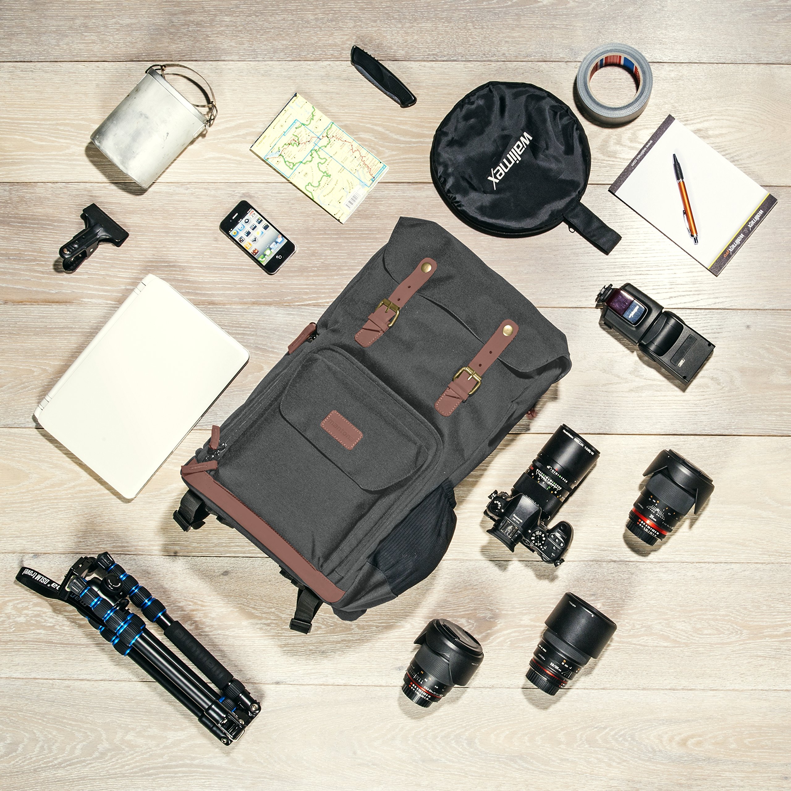 Mantona Fotorucksack Luis Retro Grün (Gebraucht) in Winterthur für CHF