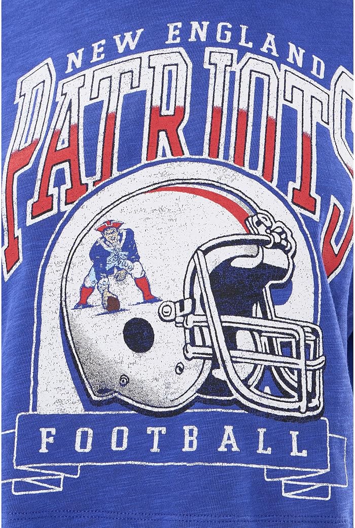 Женская футболка-кроп Junk Food Clothing NFL New England Patriots Helmet, цвет: Зелёный — фото 4
