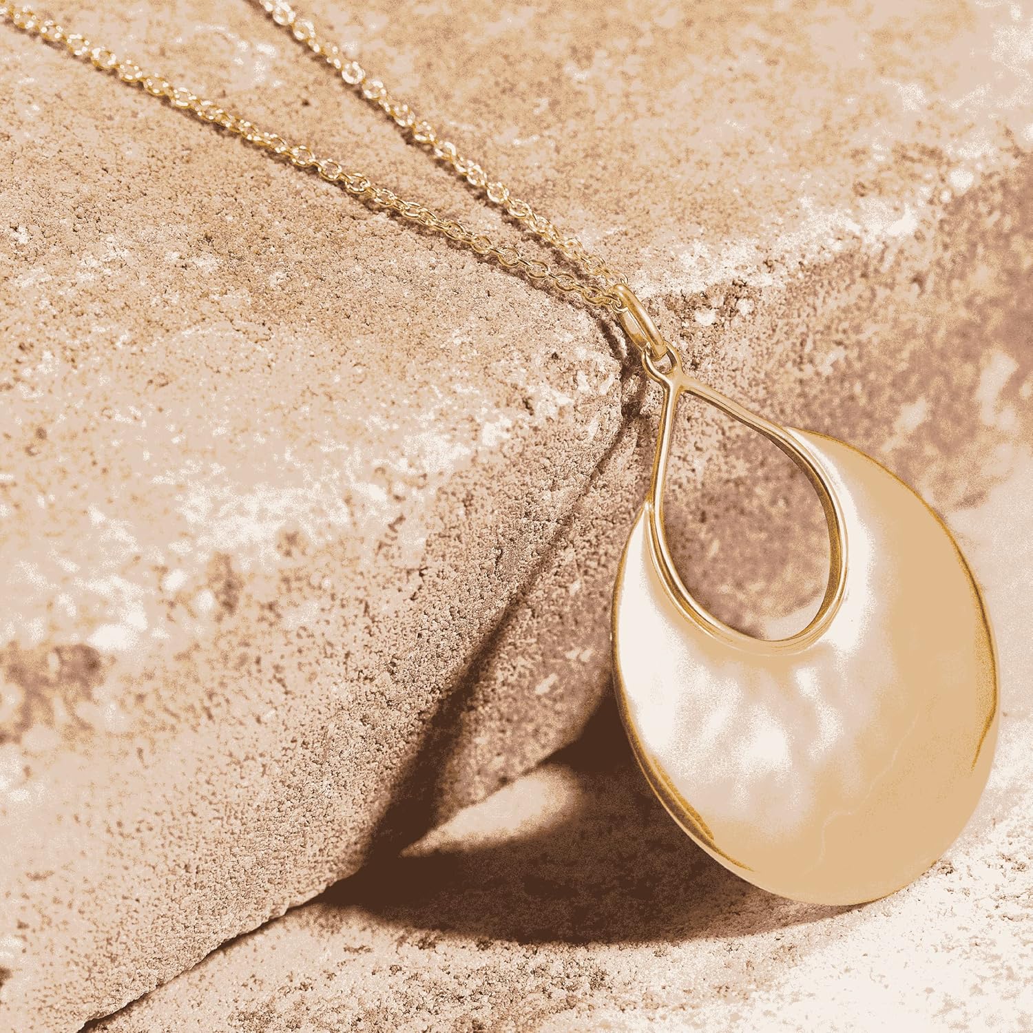 Silpada 'Crescent Drop' Pendant Necklace in 14K Gold-Plated Sterling Silver, 28" + 2" - Image 7