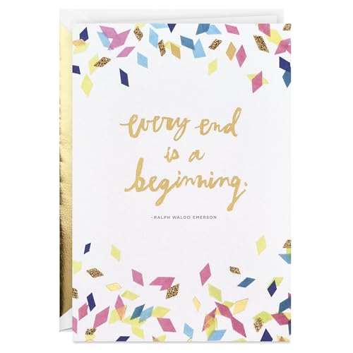 Hallmark Signature Graduation Card (Every End Is a Beginning Ralph Waldo Emerson Quote)