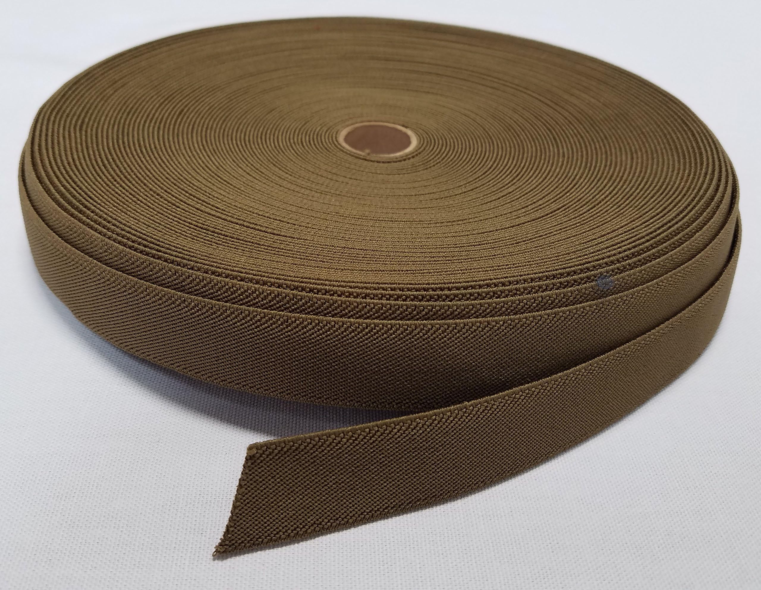 1 Yard - MIL SPEC 1" Elastic Webbing/MOLLE Webbing - Coyote Brown