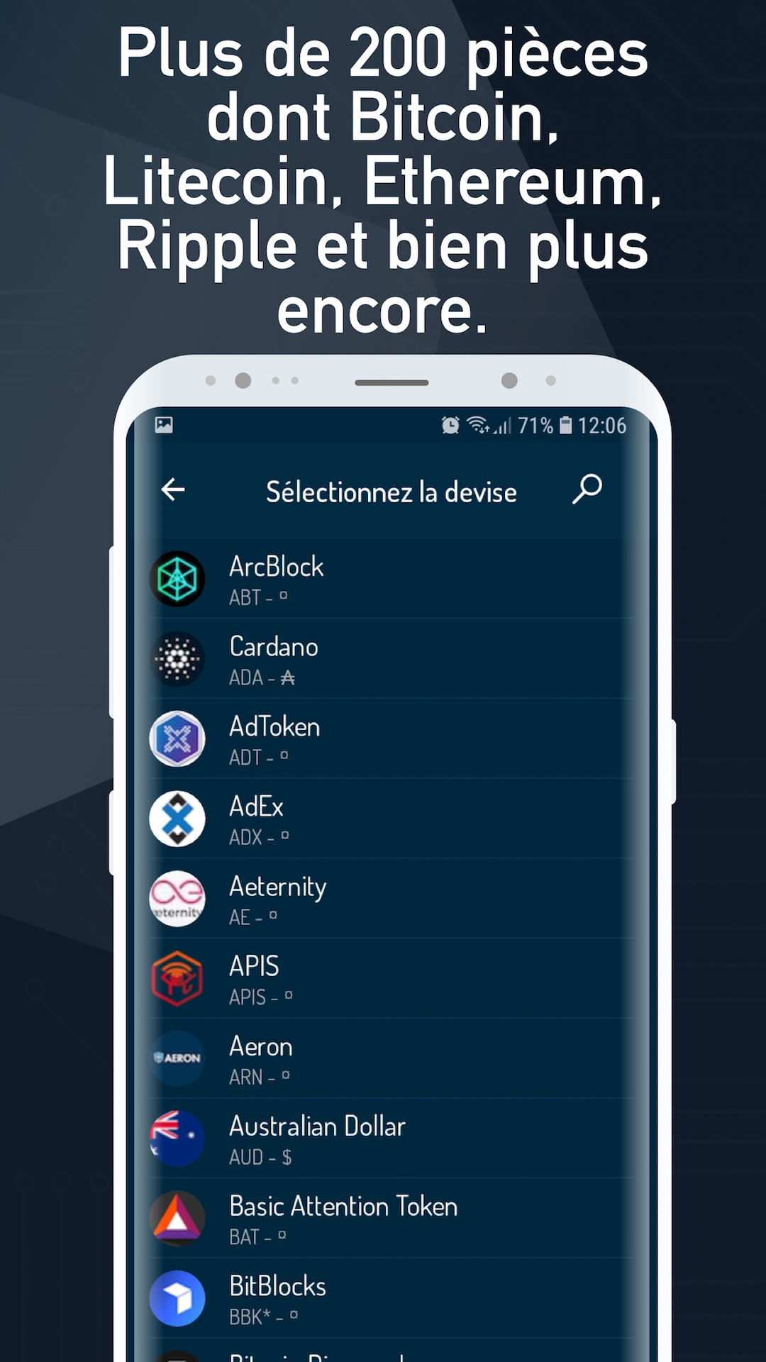 Convertisseur de Cryptomonnaie et Devise - Application sur Amazon Appstore