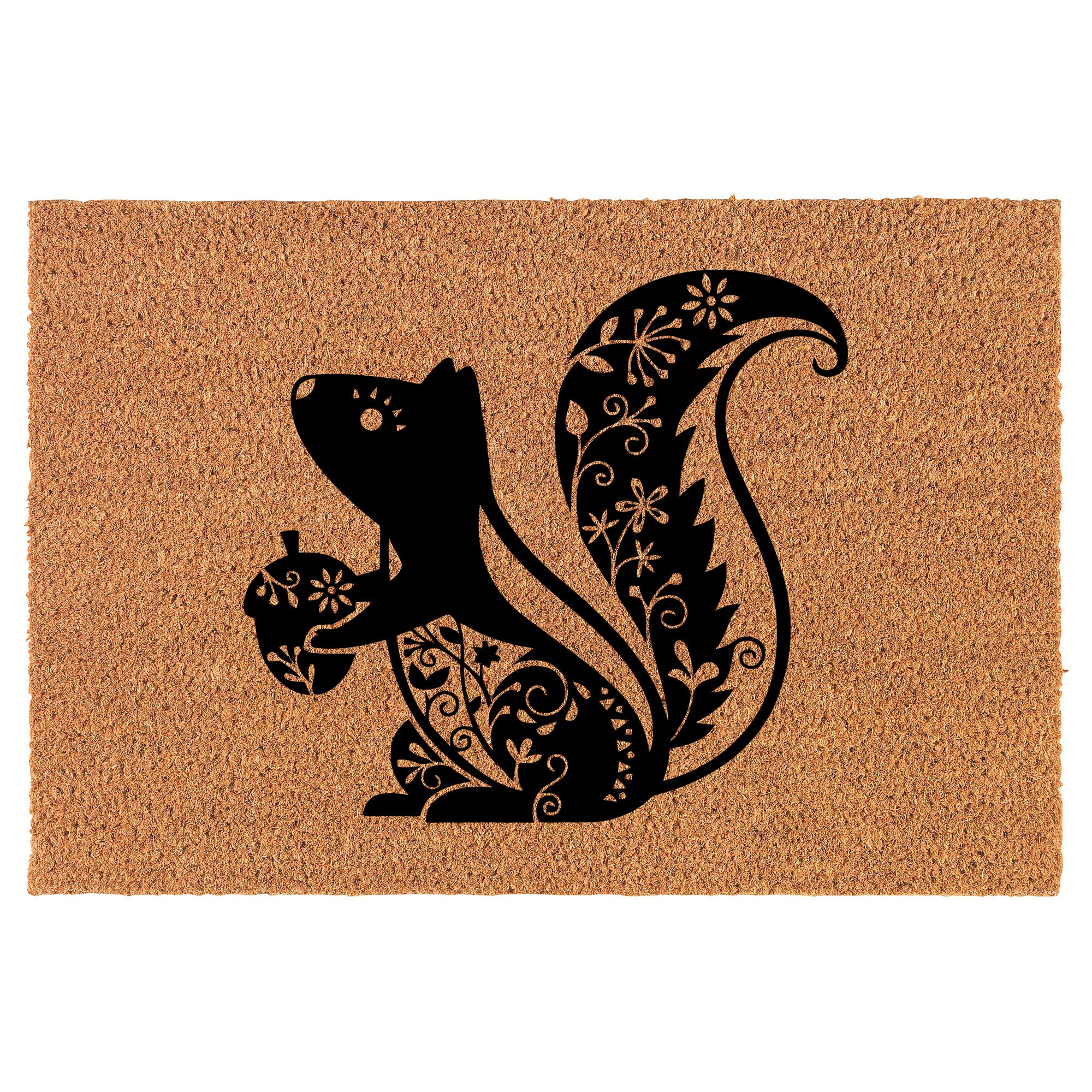 Or Something Coir Doormat Front Door Mat New Home Closing Housewarming Gift Fancy Squirrel (30" x 18" Standard)