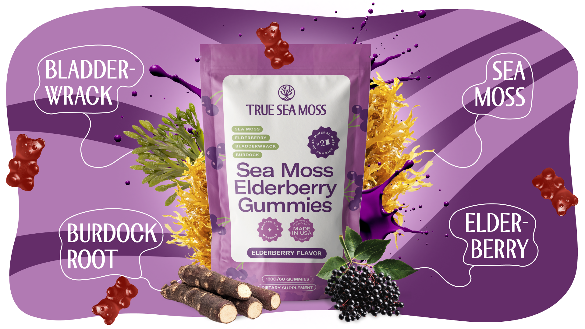 Amazon.com: TrueSeaMoss Sea Moss Elderberry Gummies for Adults