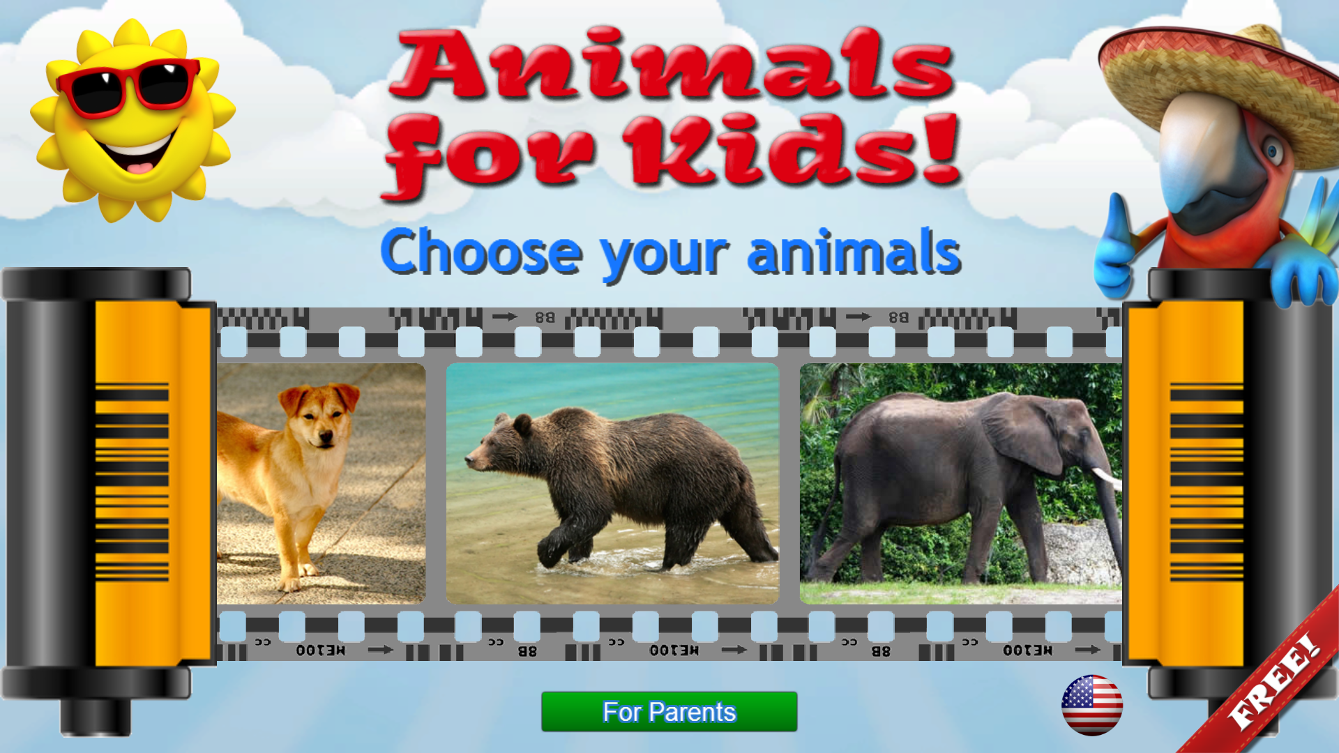 Animals for Toddlers, Animal Pictures Sounds Games - Aplicativo na
