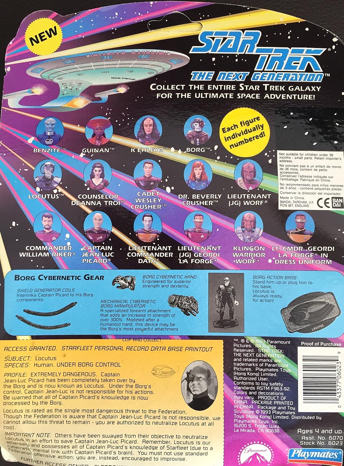Star Trek: The Next Generation Locutus Action Figure 4.5 Inches