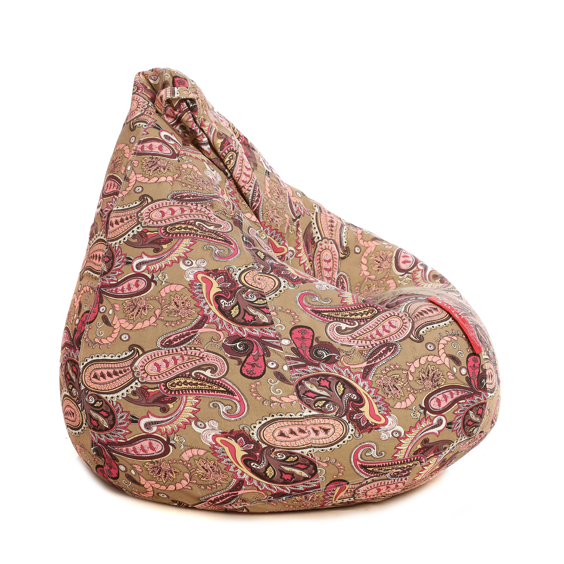 Style Homez Classic Cotton Canvas Paisley Printed Bean Bag XXL Cover Only 4
