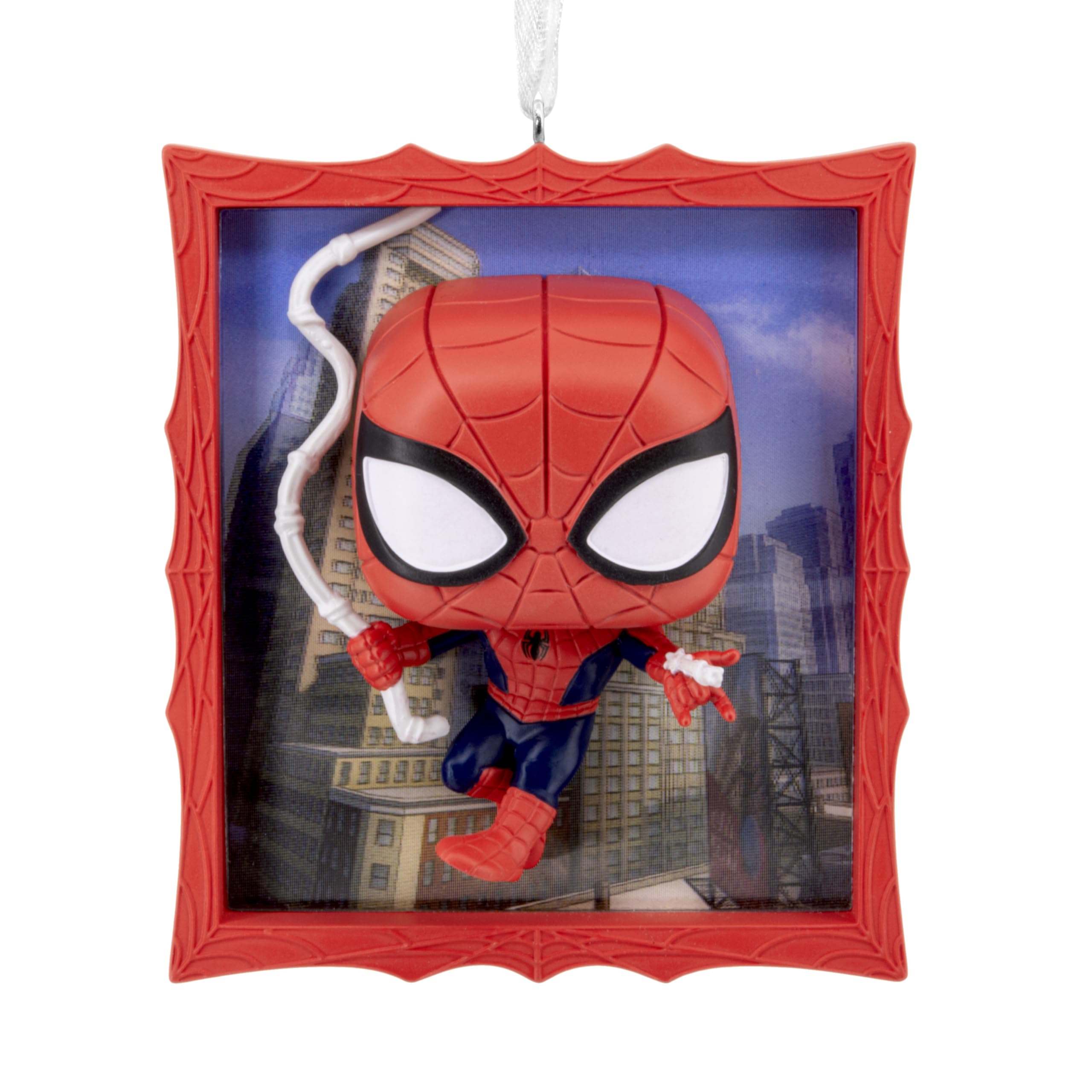 Hallmark Christmas Ornament, Marvel Spider-Man Funko POP! Ornament with Lenticular Dimension, Gifts for Marvel Fans