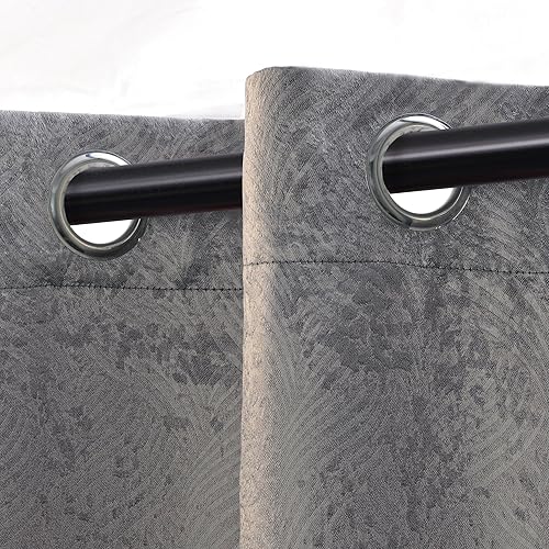 Miniatura 1 de SUPERIOR Waverly - Juego de 2 cortinas opacas, par de paneles con aislamiento térmico con ojales en la parte superior, hermosas cortinas de