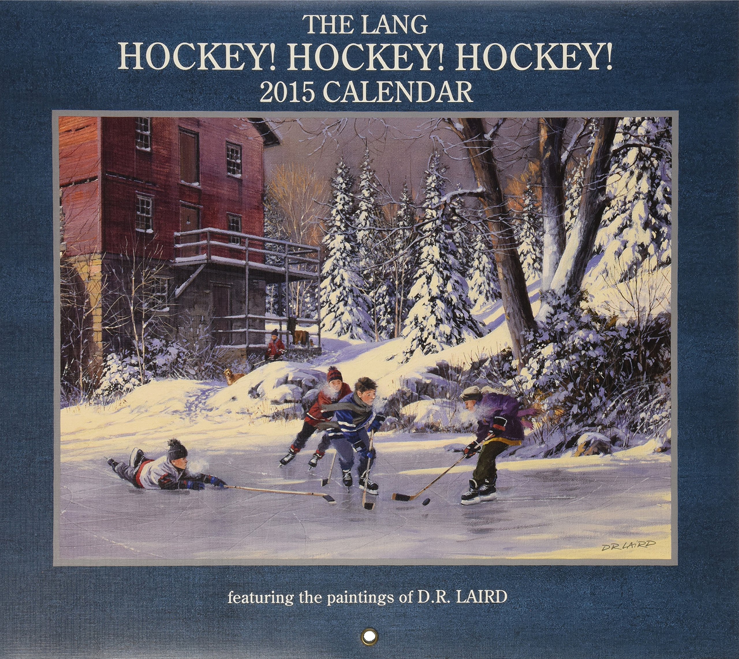 Lang January to December, 13.375 x 24 Inches, Perfect Timing Hockey 2015 Wall Calendar by D.R. Laird (1001812)