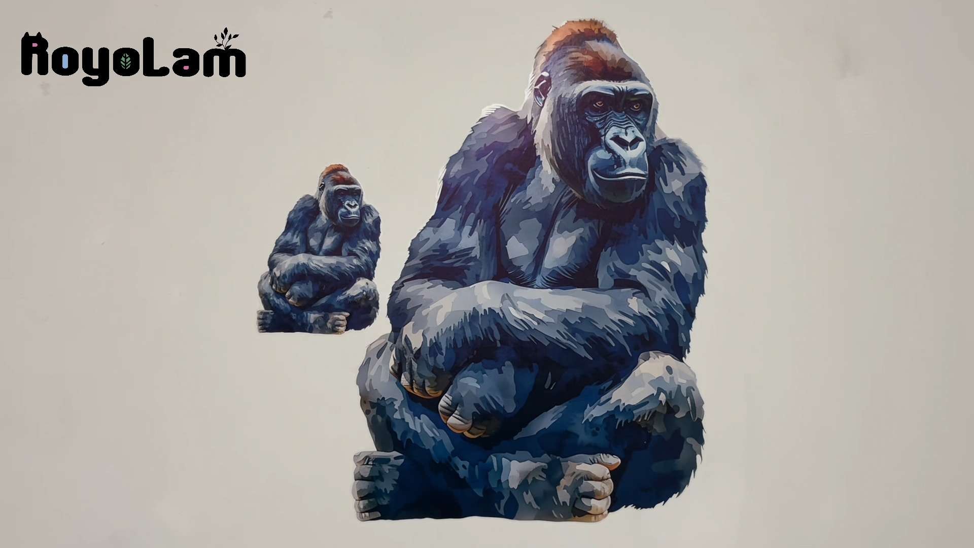 Vinilo Decorativo Pared Gorilla RoyoLam 60x44 cm miniatura 7