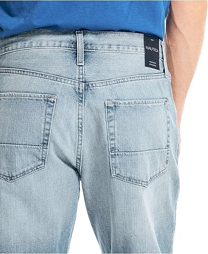 Amazon.com: Nautica Pantalones de mezclilla para hombre, de ajuste holgado,  con 5 bolsillos : Ropa, Zapatos y Joyería