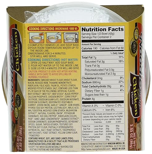 Miniatura 2 de Nongshim Bowl - Sopa de fideos pollo picante 303 onzas paquete de 6