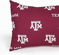 Vista 5 de College Covers Everything Comfy Texas A&M Aggies - Par de fundas de almohada, estándar, 20 x 30 pulgadas, incluye 2 fundas de almohada
