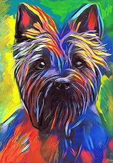 Colourful Cairn Terrier Dog Nursery Wall Art Print, Cairn Terrier Gift, Terrier Dog Art, Dog Wall Art Print, Cairn Terrier Dog Decor Hand Signed by Oscar Jetson (a4)