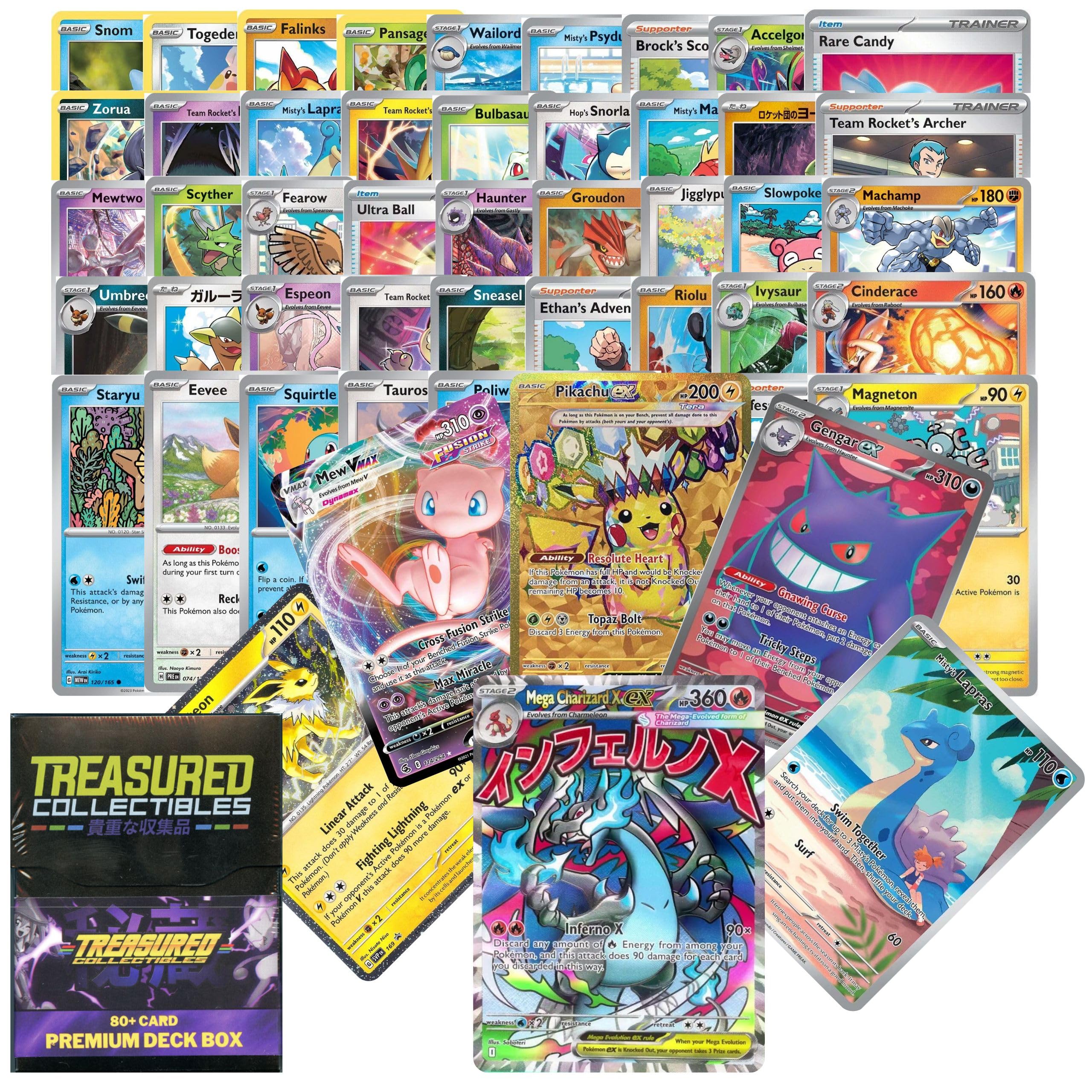 50+ Official Pokemon Cards Bundle – Includes Charizard, 5 Holo, and at Least  3 EX, V, Illustration, VMAX or Secret Rare + Box : Amazon.sg: Toys