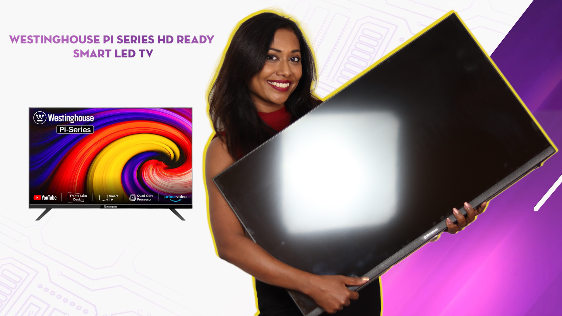 Westinghouse 80 cm ﹙32 inches﹚ Pi Series HD Ready Smart LED TV WH32SP17 ﹙Black﹚ on Amazon Live