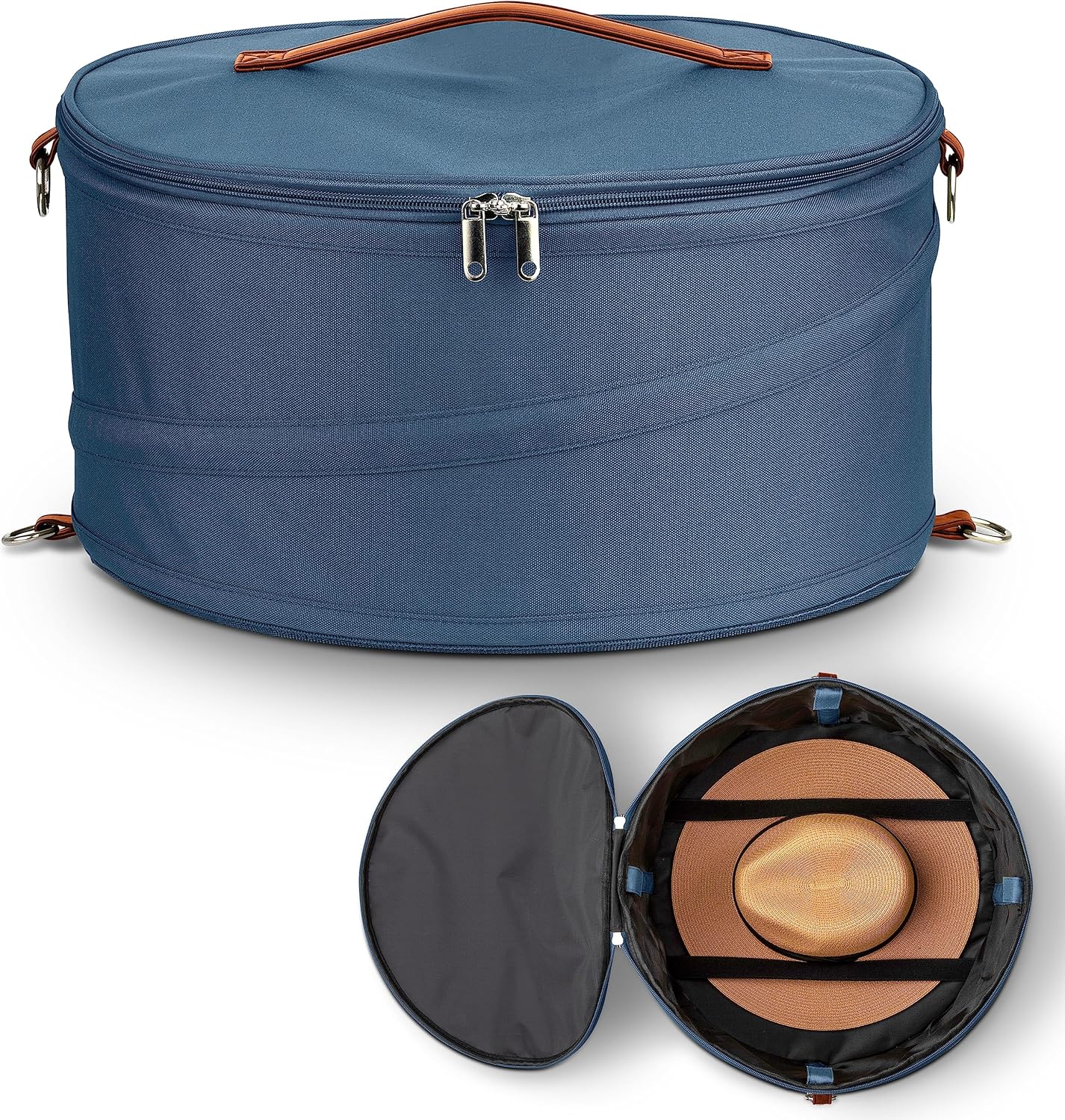 Dynamic Hat Box for Travel and Storage - Collapsible Design with 4 Stabilizing Rods for Added Support - Hat Boxes for Women and Men - Versatile Hat Storage Box and Closet Organizer by BagsBee