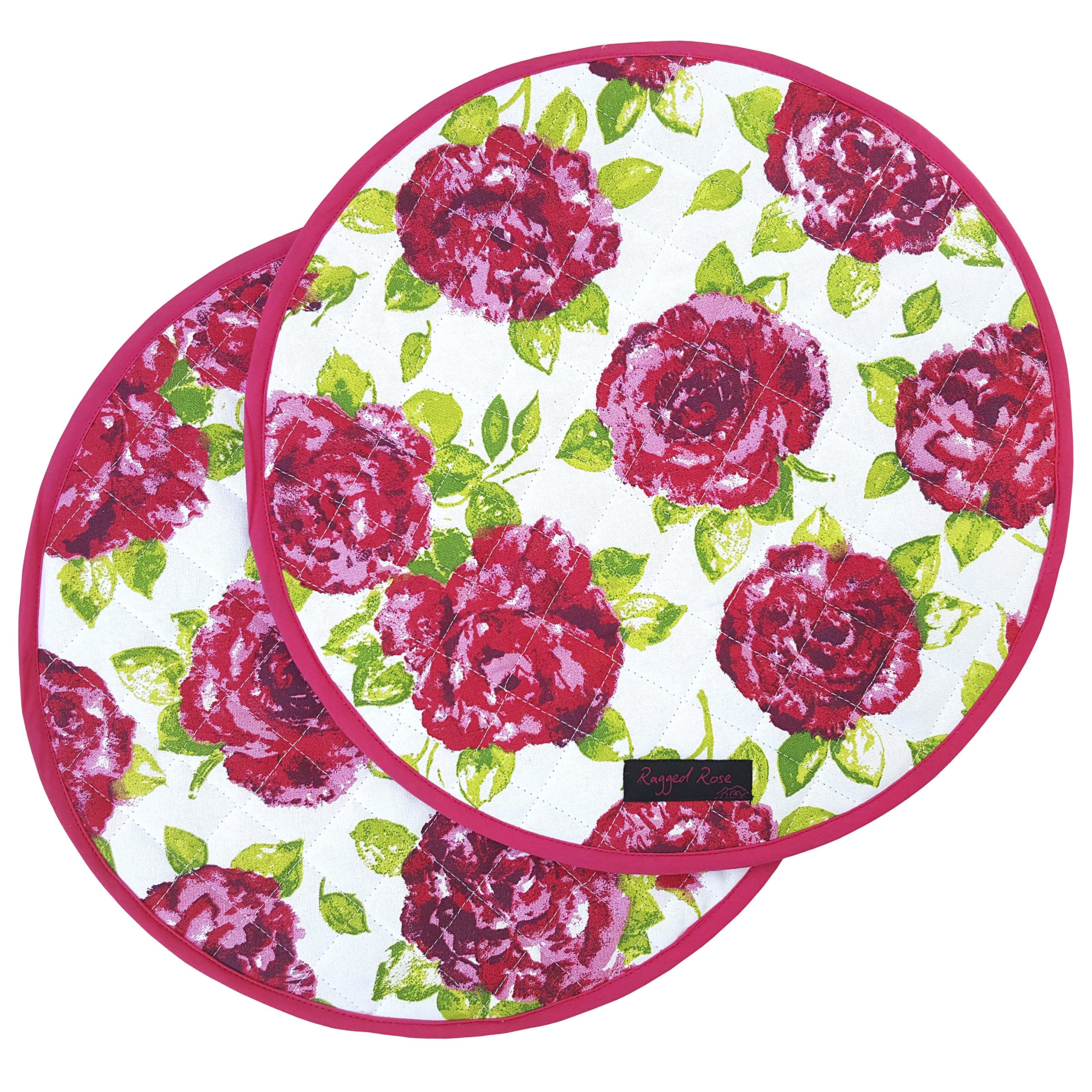 Ragged Rose Cotton May, Pack of 2, White, 40 cms diameter