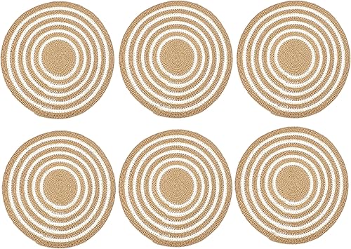 Miniatura 9 de Manteles individuales para mesa de comedor, juego de 6 manteles individuales duraderos para mesa de cocina, resistentes a las manchas, manteles