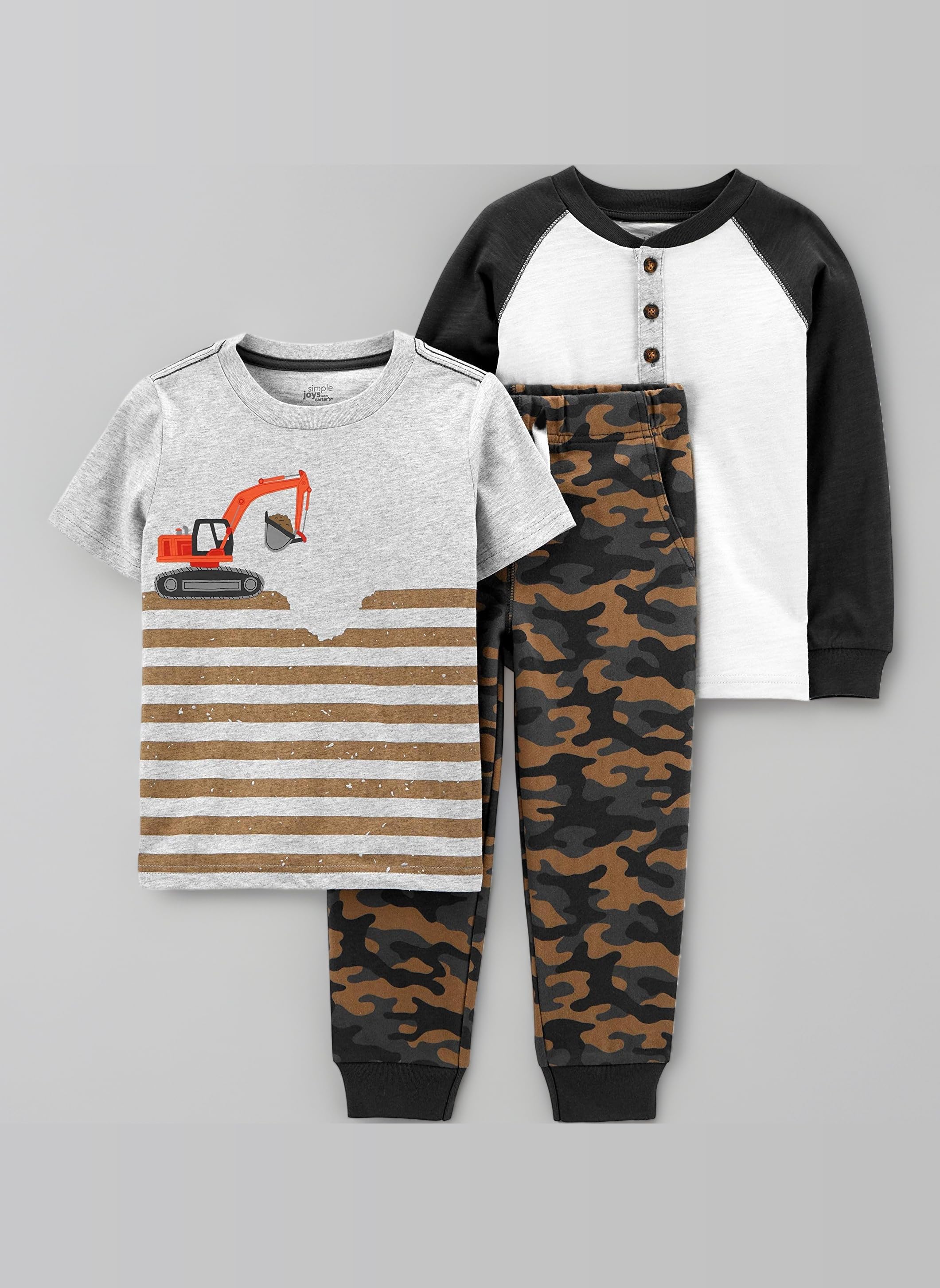 Simple Joys by Carter's Baby Boys 3-piece Playwear Set Pants Set (pack of 1)