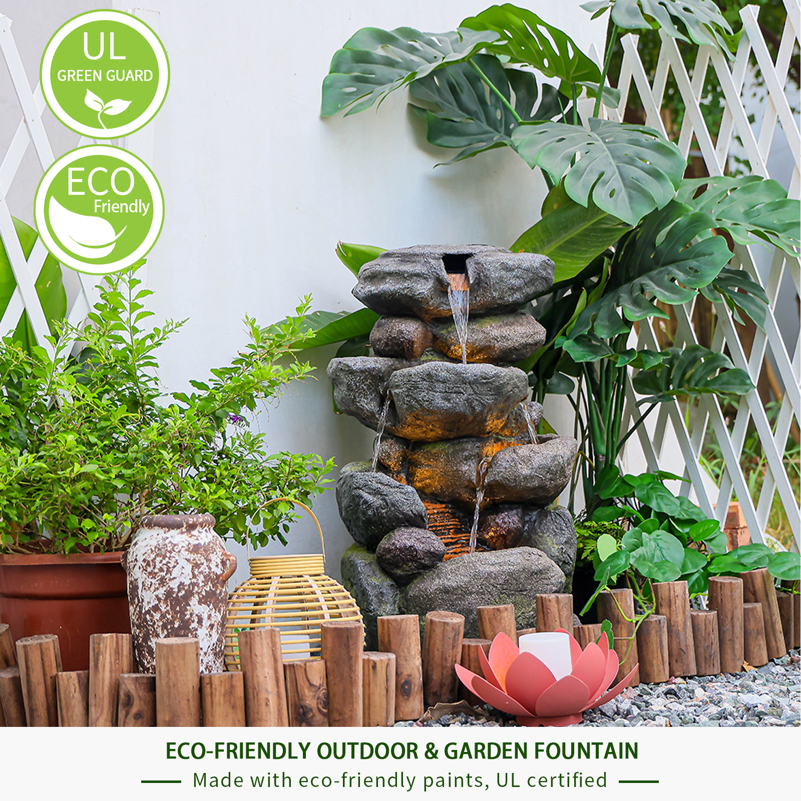 Another amazing succulent garden idea planted in a stone fountain. I love  how they used sedum to look like pouring water!, image size:1600x1600