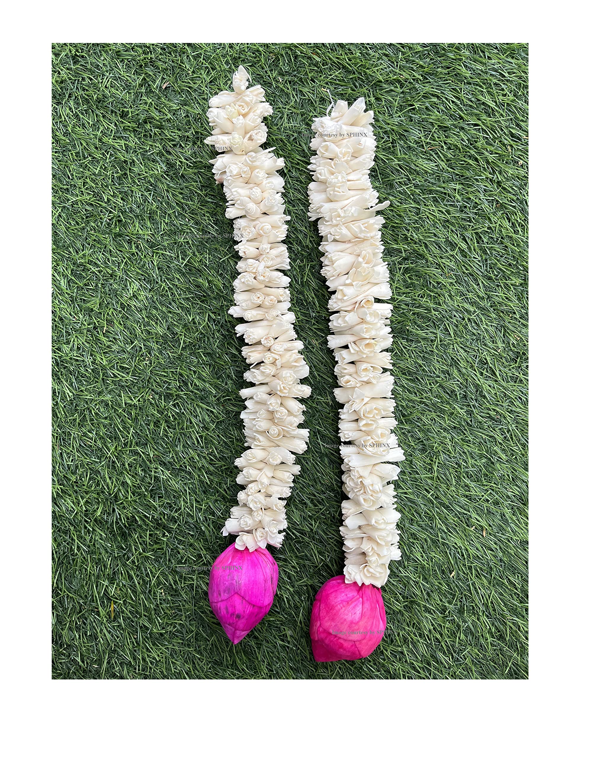Paper Fake Artificial Lotus Bud Flowers rajnigandha Garlands for