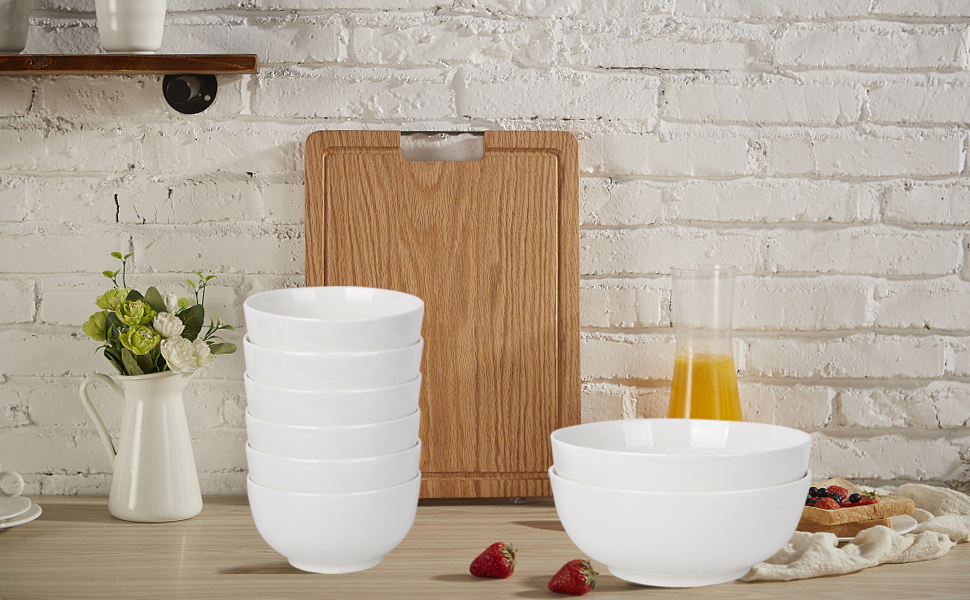 Amazon.com | ALLUSEIT Cereal Bowls, 20oz Small Bone Ceramic Soup