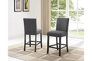 Biony Gray Counter Height Bar Stools: Comfort Meets Sophistication